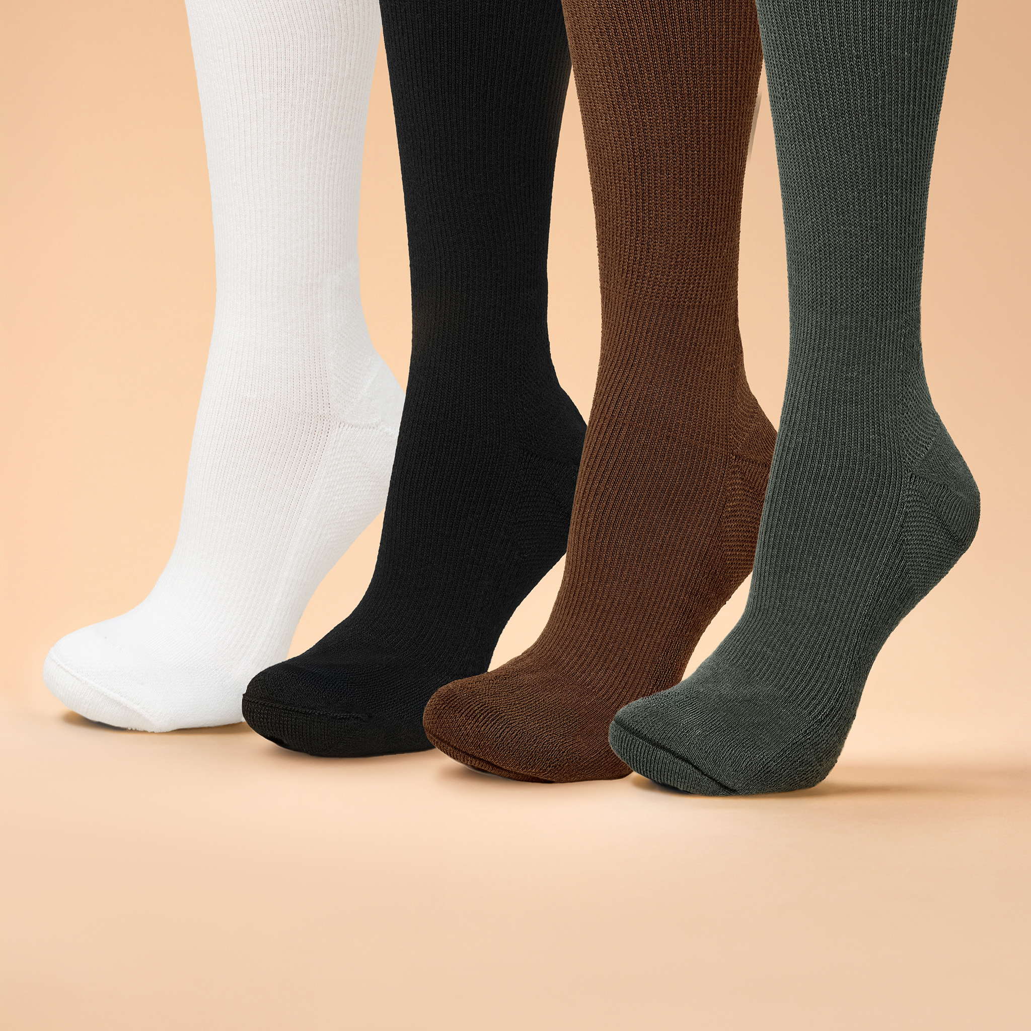 Uniform Compliant Padded Sole Compression Socks, 20-30 mmHg, Unisex